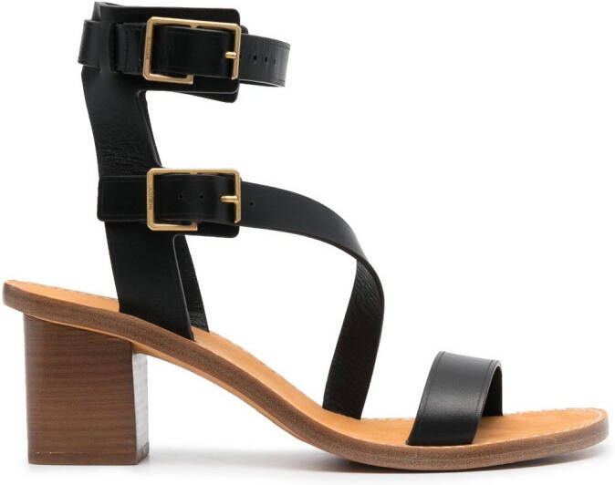 Zadig&Voltaire Cecilia Alpha leren sandalen Zwart