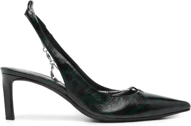 Zadig&Voltaire Abyss slingback van leer met panterprint