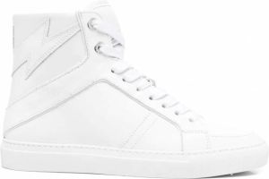 Zadig&Voltaire Flash leren sneakers Wit