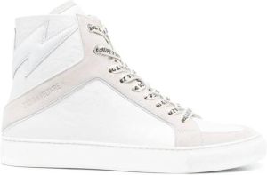 Zadig&Voltaire High Flash leren sneakers Wit