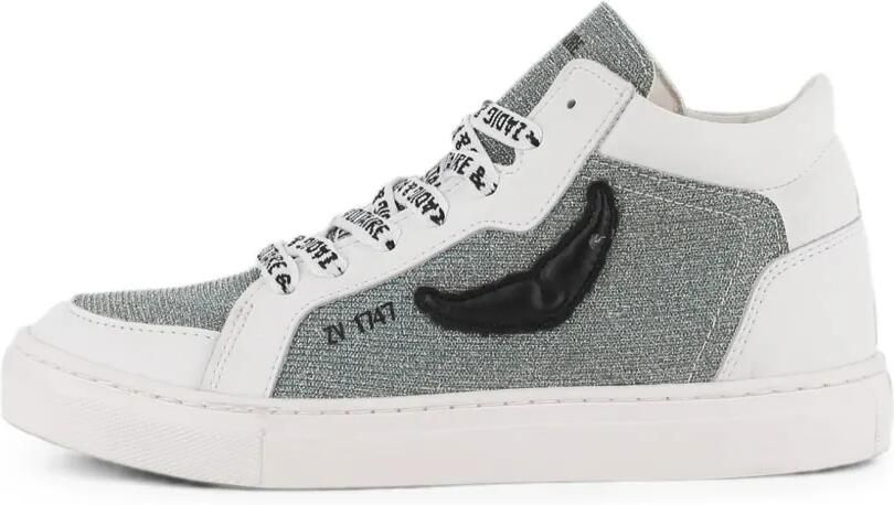 Zadig & Voltaire Kids Sneakers met glitters en logo-print Wit - Foto 4