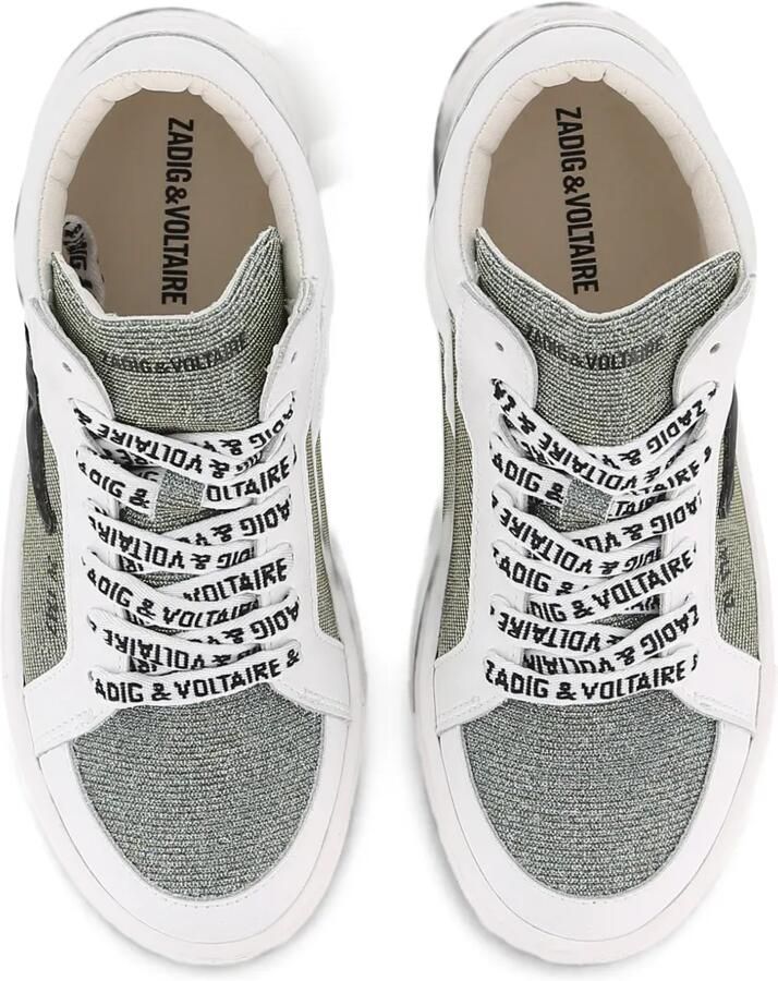 Zadig & Voltaire Kids Sneakers met glitters en logo-print Wit - Foto 2