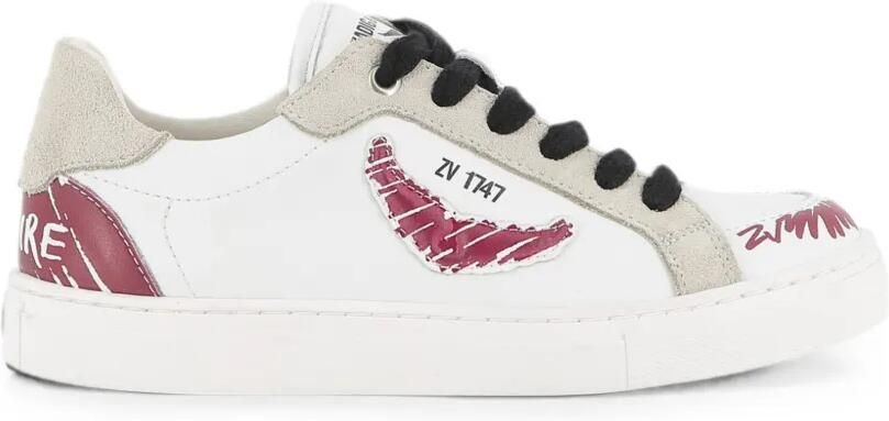 Zadig & Voltaire Kids Sneakers met logoprint Wit