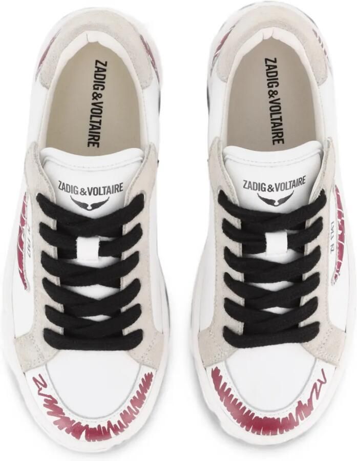 Zadig & Voltaire Kids Sneakers met logoprint Wit - Foto 2