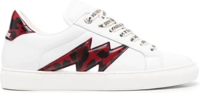 Zadig&Voltaire Flash leren sneakers Wit