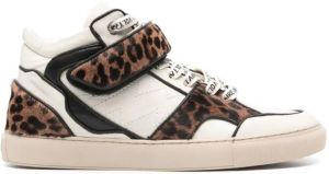 Zadig&Voltaire Flash sneakers met luipaardprint Beige