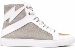 Zadig&Voltaire Sneakers met glitter Wit