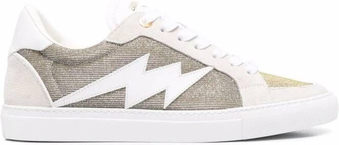 Zadig&Voltaire Sneakers met logopatch Grijs