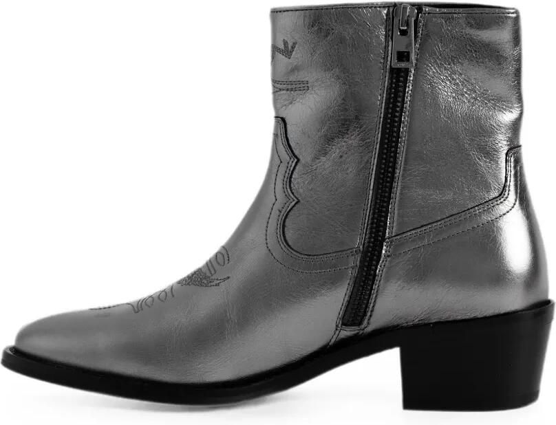 Zadig&Voltaire Tex lage metalen enkellaarzen Grijs - Foto 5