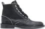 Zadig & Voltaire Boots & laarzen Laureen Roma & Studs Pipping in zwart - Thumbnail 3