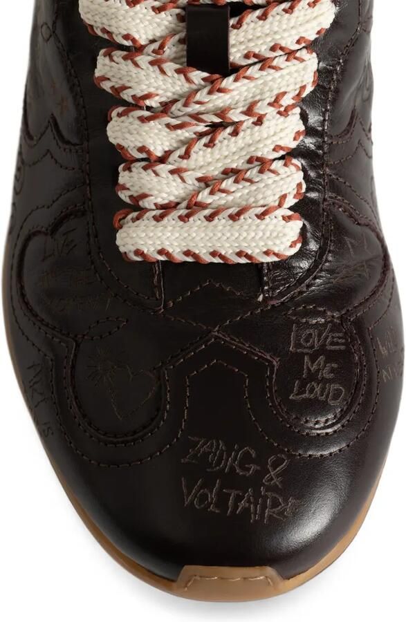 Zadig&Voltaire ZV Dance lasergesneden sneakers Bruin - Foto 3