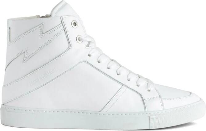 Zadig&Voltaire ZV1747 leren high-top sneakers Wit