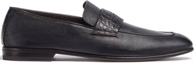 Zegna L'Asola leren loafers Bruin