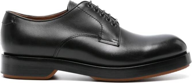 Zegna Leren Derby veterschoenen Zwart