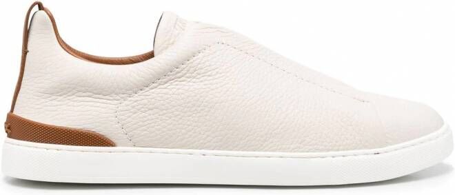 Zegna Triple Stitch low-top sneakers Beige