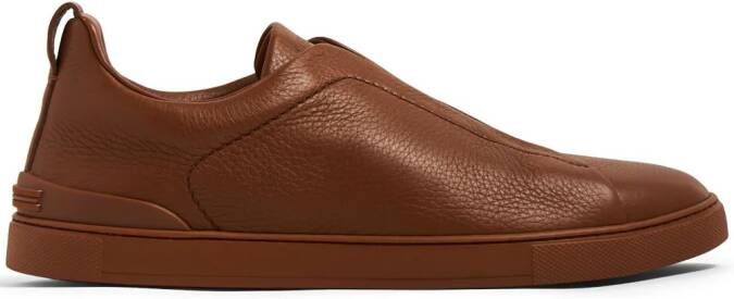 Zegna Triple Stitch low-top sneakers Bruin