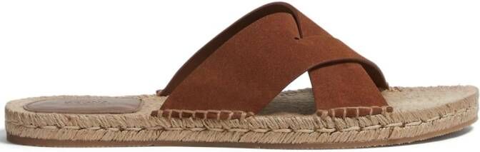 Zegna Sandalen met gekruiste bandjes Bruin