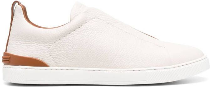 Zegna Leren sneakers Wit