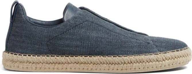 Zegna Triple Stitch espadrilles Blauw