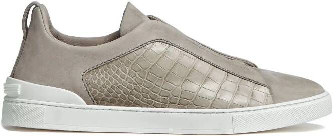 Zegna Triple Stitch low-top sneakers Beige