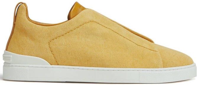 Zegna Triple Stitch low-top sneakers Geel