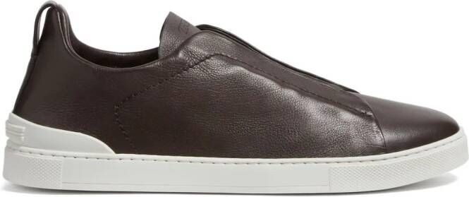 Zegna Triple Stitch Secondskin sneakers Bruin