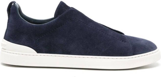 Zegna Triple Stitch™ suède sneakers Blauw