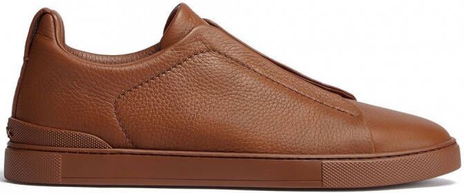 Zegna Triple Stitch low-top sneakers Bruin