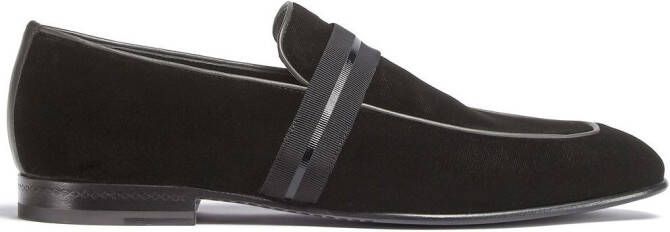 Zegna Fluwelen loafers Zwart