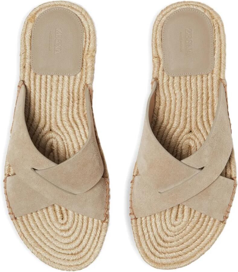 Zegna Sandalen met gekruiste bandjes Beige - Foto 2