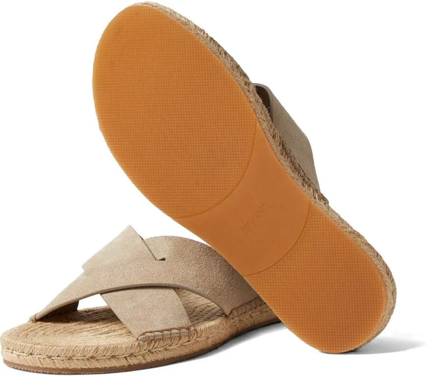Zegna Sandalen met gekruiste bandjes Beige - Foto 4