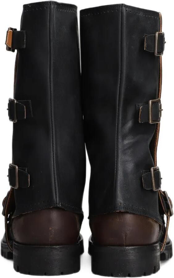 Ziggy Chen buckle-fastening leather boots Zwart - Foto 5