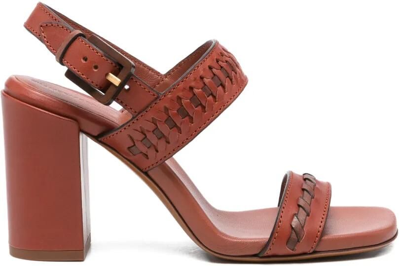 ZIMMERMANN Alchemy sandalen met geweven detail en gesp Bruin