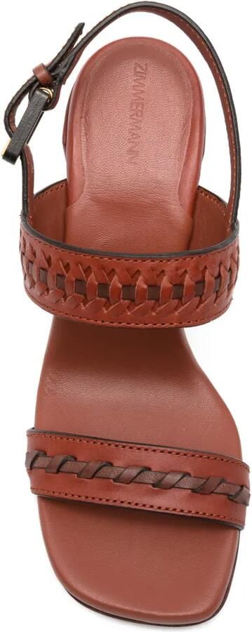 ZIMMERMANN Alchemy sandalen met geweven detail en gesp Bruin - Foto 4