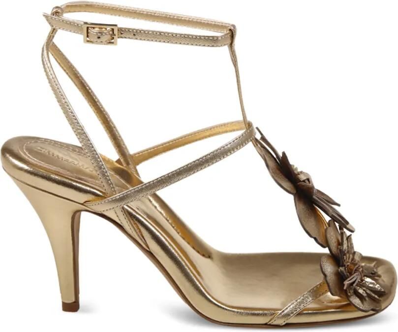 ZIMMERMANN Belara metallic leren sandalen Goud