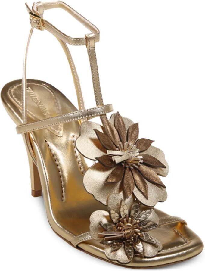 ZIMMERMANN Belara metallic leren sandalen Goud - Foto 2