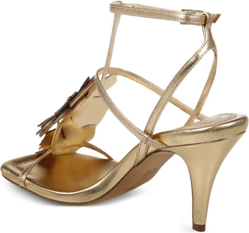 ZIMMERMANN Belara metallic leren sandalen Goud - Foto 3