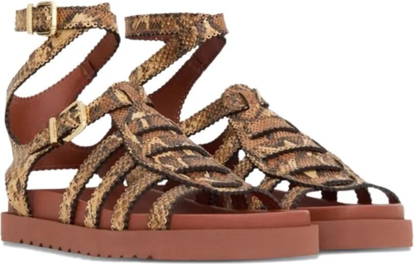 ZIMMERMANN Goldie Gladiator sandalen met gesp Bruin - Foto 5