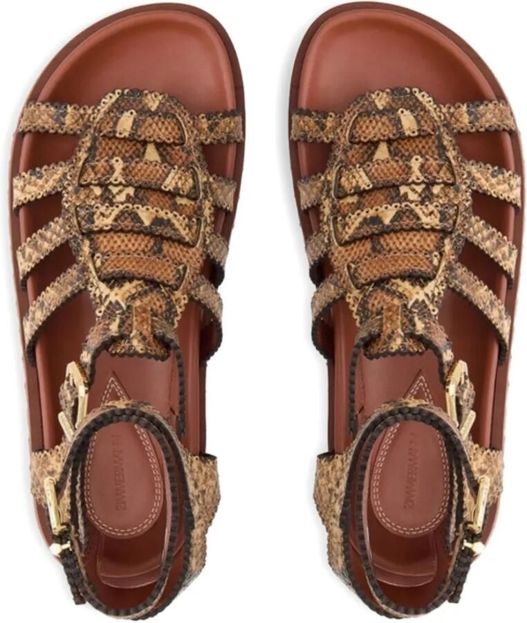 ZIMMERMANN Goldie Gladiator sandalen met gesp Bruin - Foto 3