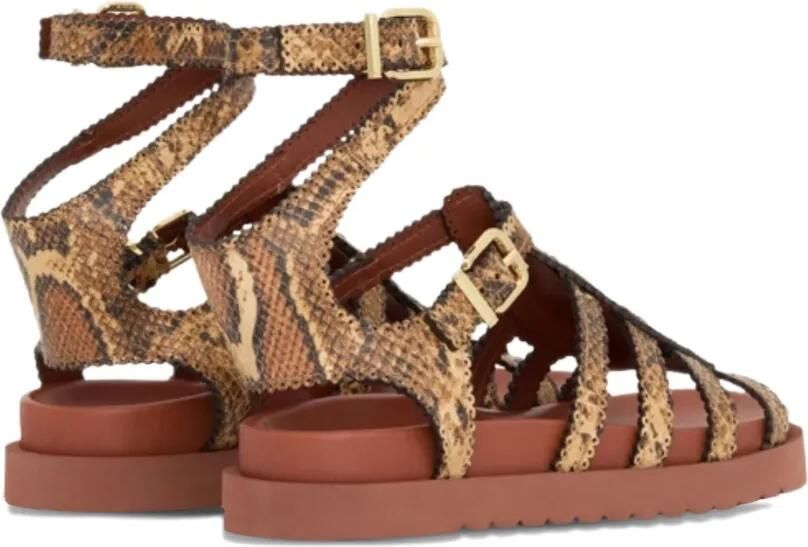 ZIMMERMANN Goldie Gladiator sandalen met gesp Bruin - Foto 4
