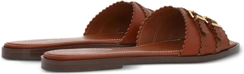 ZIMMERMANN Goldie slippers Bruin - Foto 3