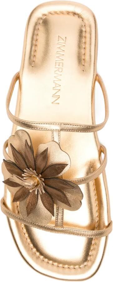 ZIMMERMANN Sandalen met bloemenapplicatie Goud - Foto 2