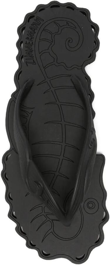 ZIMMERMANN Seafoam teenslippers Zwart - Foto 2