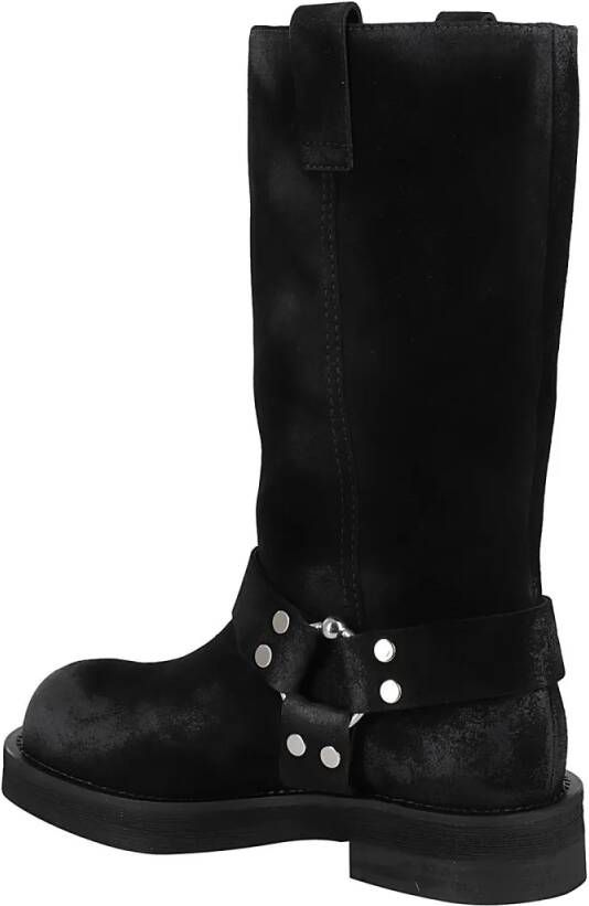 3Juin Boots Demi Boot With Vintage Effect And Metal Detail in zwart