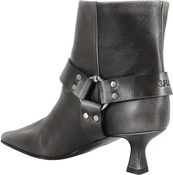 3Juin Boots Pointed Toe Ankle Boot With Strap Detail in grijs