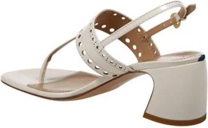 A. Bocca Sandalen Perforated Leather Sandals in beige