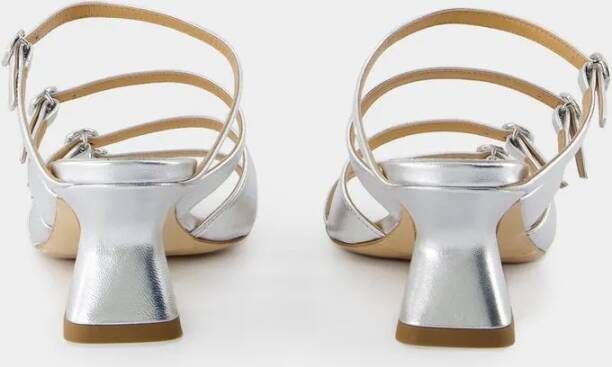 Aeydē Hoge hakken Eanna Pumps Leather Silver in zilver