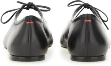 Aeydē Pointed Toe Nappa Leather Flats in zwart