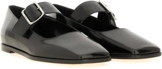 Aeydē Sunny Polido Dancer Lamb Leather Flats in zwart