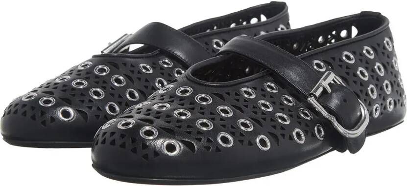 Alaia Ballerinas Eyelets Ballet Flats in zwart